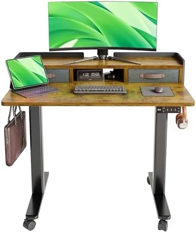 Standing Desk with Drawers, Storage Shelf and Splice Board — Standing Desk, Claiks
