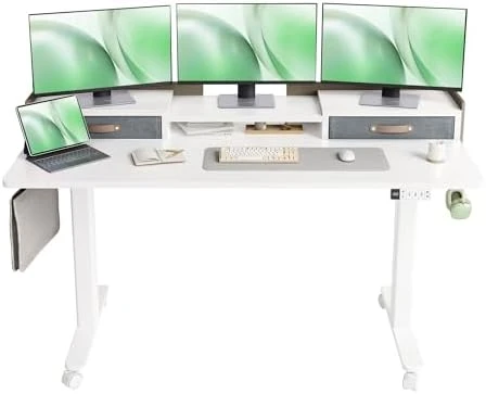 Standing Desk with Drawers, Storage Shelf and Splice Board — Standing Desk, Claiks