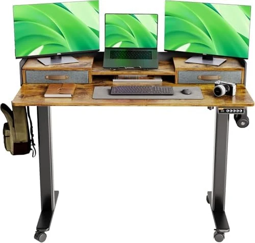 Standing Desk with Drawers, Storage Shelf and Splice Board — Standing Desk, Claiks