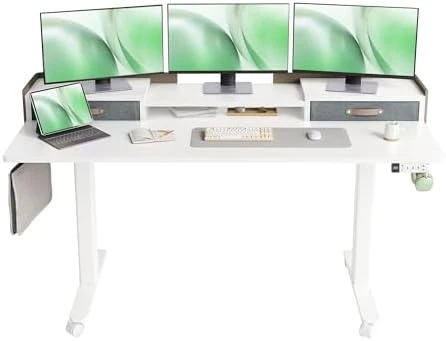 Standing Desk with Drawers, Storage Shelf and Splice Board — Standing Desk, Claiks