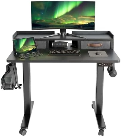 Standing Desk with Drawers, Storage Shelf and Splice Board — Standing Desk, Claiks