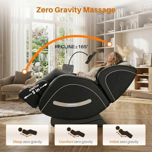Zero Gravity Massage Chair with Back Heat and Foot Massage — Massage Chairs, ficsmate