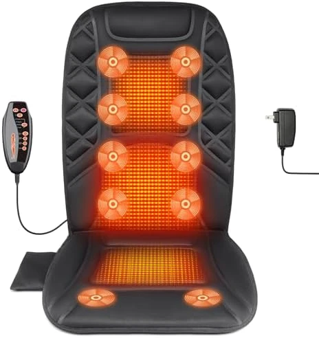 10 Vibrating Massage Nodes Back Massager Chair Pad for Pain Relief Home Office Use — Massage Chairs, CARSHION