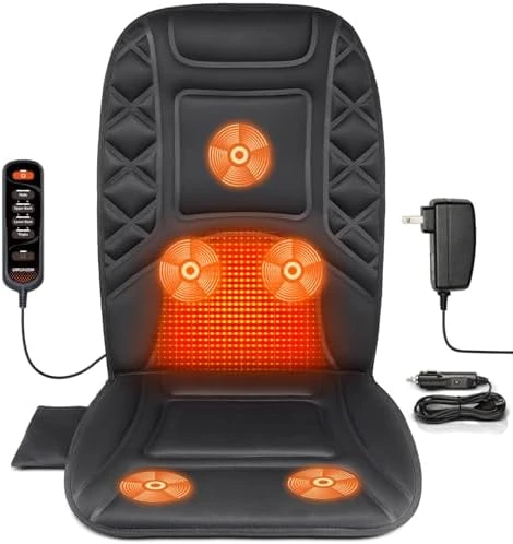 10 Vibrating Massage Nodes Back Massager Chair Pad for Pain Relief Home Office Use — Massage Chairs, CARSHION