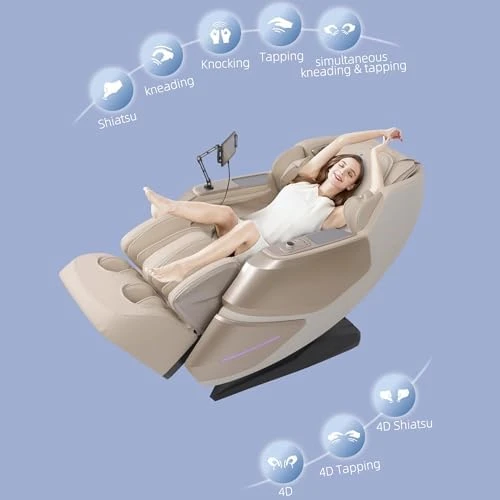 4D Massage Chair with Full Body Recliner, Deep Yoga Stretch, Touchscreen & AI Voice Control — Massage Chairs, MassaMAX