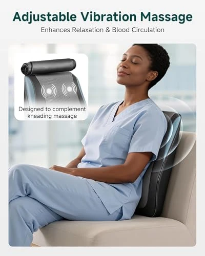 Back Massager for Back Pain Deep Tissue, Shiatsu Neck Back Massager with Heat, 3D Kneading Chair Massage Pillow, Neck... — Massage Chairs, Snailax