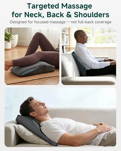 Back Massager for Back Pain Deep Tissue, Shiatsu Neck Back Massager with Heat, 3D Kneading Chair Massage Pillow, Neck... — Massage Chairs, Snailax