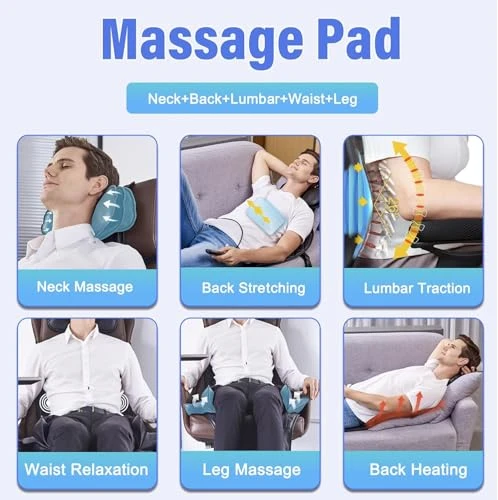 Back Massager with Heat & Traction & Vibration — Massage Chairs, Comrelax