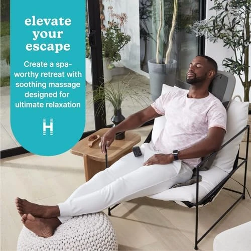 Back Massager with Heat, Shiatsu Elite II Heated Neck and Back Massage Cushion — Massage Chairs, Homedics