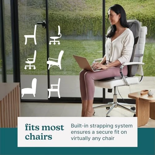 Back Massager with Heat, Shiatsu Elite II Heated Neck and Back Massage Cushion — Massage Chairs, Homedics