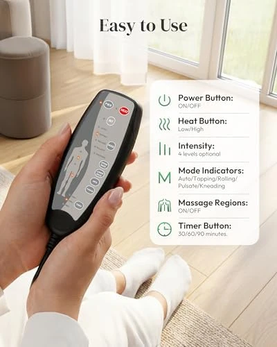 Back Massager with Heat, Targeted Vibration Massage Pad — Massage Chairs, Heycool