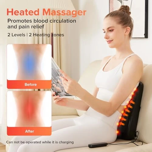 Cordless Neck and Back Massager with Heat — Massage Chairs, AERLANG