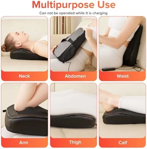 Cordless Neck and Back Massager with Heat — Massage Chairs, AERLANG