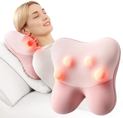 Ezback Plus Shiatsu Massage Pillow with Heat and Remote — Massage Chairs, BOB AND BRAD