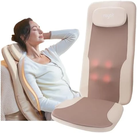 FSA HSA Eligible Back Massager for Chair, Foldable with Soothing Heat, Flexible S-Curve Longer Track, Portable Rolling &... — Massage Chairs, Mynt