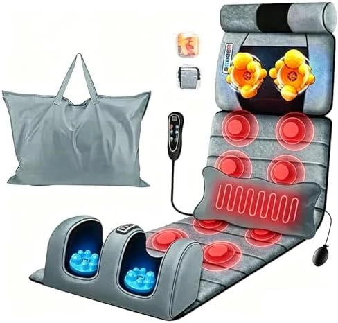 Full Body Electric Heating Massage Mat with Vibration, Cushion & Back Massager — Massage Chairs, KOCASO