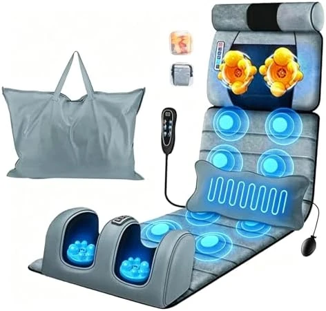 Full Body Electric Heating Massage Mat with Vibration, Cushion & Back Massager — Massage Chairs, KOCASO