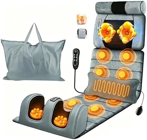 Full Body Electric Heating Massage Mat with Vibration, Cushion & Back Massager — Massage Chairs, KOCASO