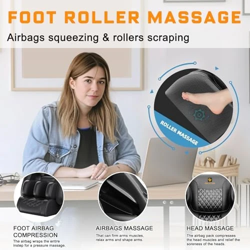 Full Body Massage Chair Recliner with Zero Gravity, Heat Therapy & Air Compression — Massage Chairs, GDFStudio