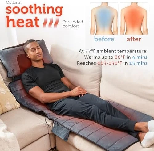 Full Body Massage Mat with Movable Neck Pillow — Massage Chairs, COMFIER