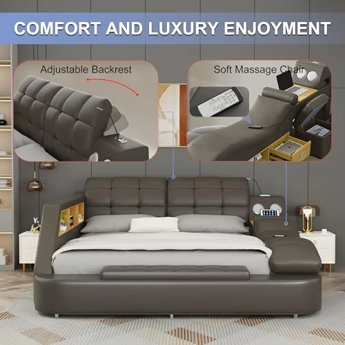 King Size Smart Multifunctional Bed Frame — Smart Bed, AF ARTISAN FURNITURE