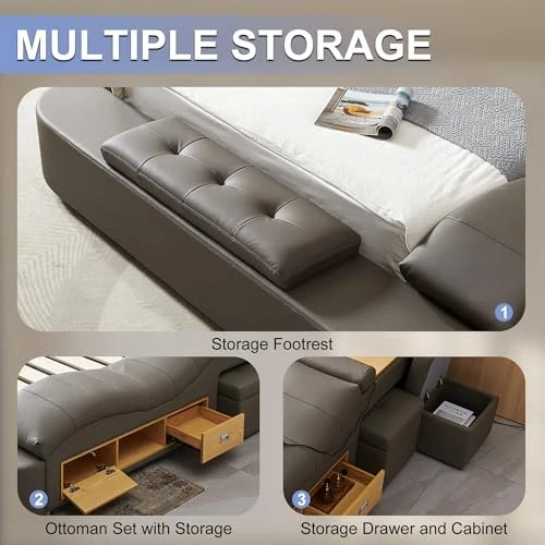 King Size Smart Multifunctional Bed Frame — Smart Bed, AF ARTISAN FURNITURE