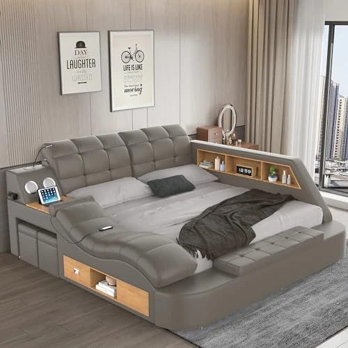 King Size Smart Multifunctional Bed Frame — Smart Bed, AF ARTISAN FURNITURE
