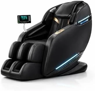 Luxury 4D Zero Gravity Full Body Massage Chair with Heat, Bluetooth & Smart Touch Control — Massage Chairs, Generic