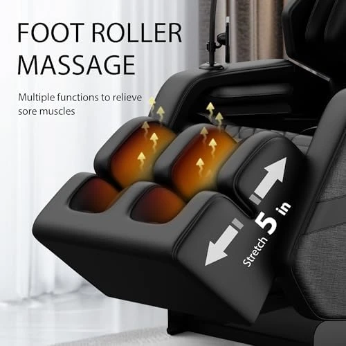 Massage Chair Full Body, Zero Gravity Recliner with Back Heat, 6 Fixed Rollers, Foot Massage, Airbags, Bluetooth,... — Massage Chairs, ficsmate