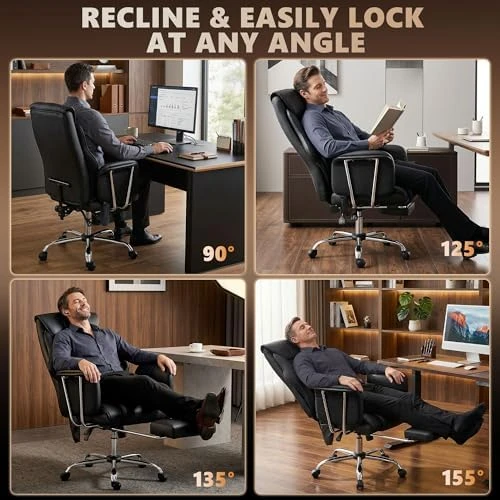 Massage Office Chair with 6-Point Vibration — Massage Chairs, HOMCOM