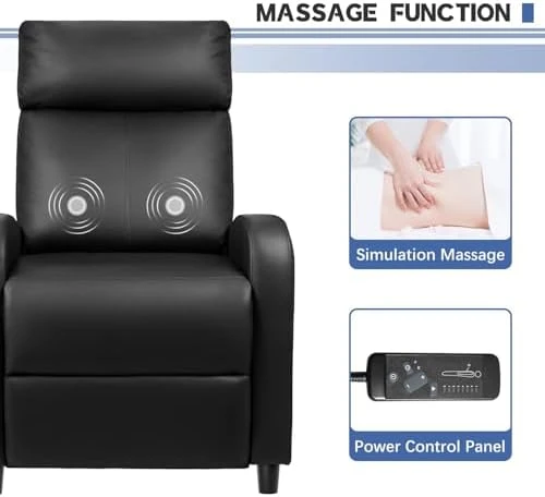Massage Recliner Chair with Footrest — Massage Chairs, Furniwell