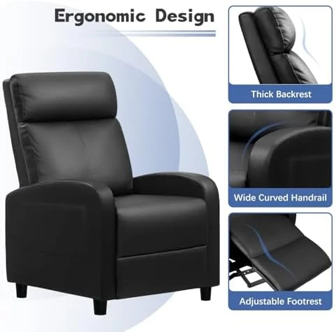 Massage Recliner Chair with Footrest — Massage Chairs, Furniwell