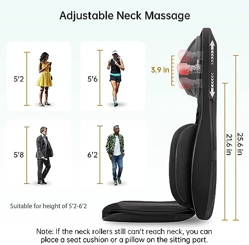 Neck and Back Massager with Heat — Massage Chairs, Snailax