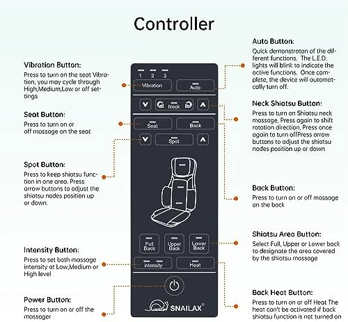 Neck and Back Massager with Heat — Massage Chairs, Snailax