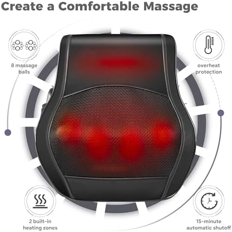 Neck and Back Massager with Heat — Massage Chairs, Brelley