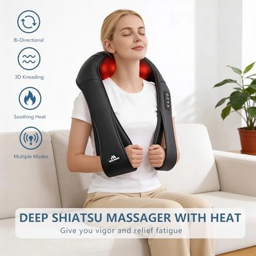 Neck Massager for Pain Relief Deep Tissue with Heat — Massage Chairs, MagicMakers