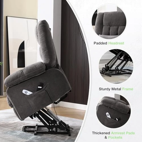 Power Lift Recliner Chair with Massage and Heat — Massage Chairs, BOSMILLER