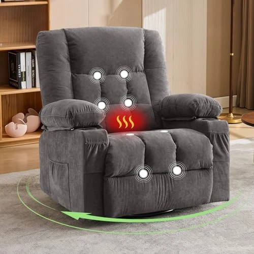 Power Lift Recliner Chair with Massage and Heat — Massage Chairs, BOSMILLER