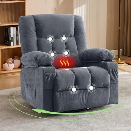 Power Lift Recliner Chair with Massage and Heat — Massage Chairs, BOSMILLER