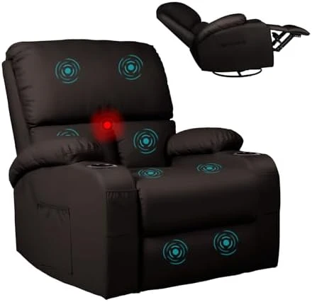 Rocking Recliner Chair with Vibration Massage and Heat — Massage Chairs, LEVELEVE