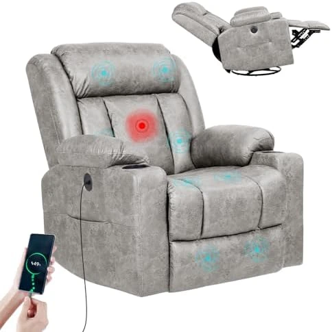 Rocking Recliner Chair with Vibration Massage and Heat — Massage Chairs, LEVELEVE
