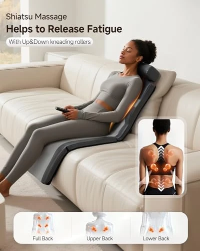Shiatsu Back Massage Mat with Heat & Vibration — Massage Chairs, Snailax