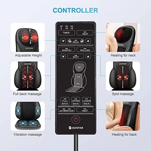 Shiatsu Back Massager with Heat — Massage Chairs, COMFIER