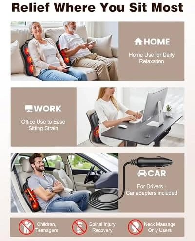Shiatsu Back Massager with Heat — Massage Chairs, JZBRAIN