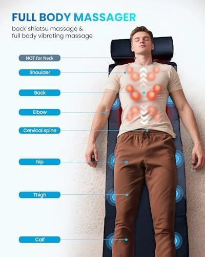 Shiatsu Full Body Massage Mat with Heat — Massage Chairs, COMFIER