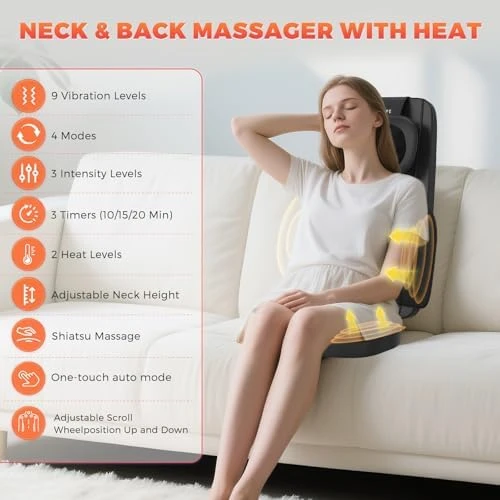 Shiatsu Neck and Back Massager with Heat — Massage Chairs, YOSSMO