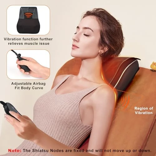 Shiatsu Neck and Back Massager with Heat — Massage Chairs, Hlthsky