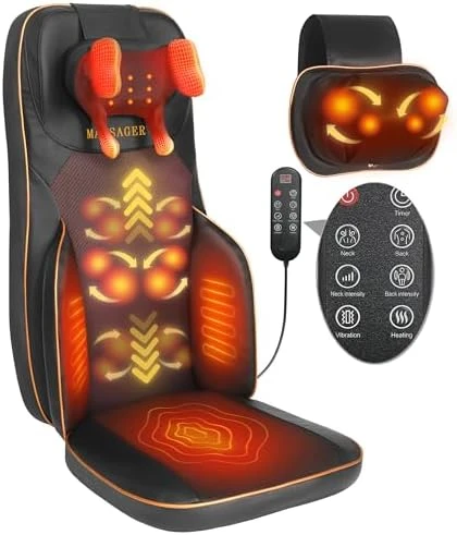 Shiatsu Neck Back Massager Chair Cushion with Heat — Massage Chairs, MAIBOLE