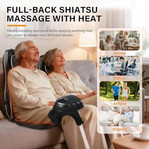 Shiatsu Neck Back Massager Chair Cushion with Heat — Massage Chairs, MAIBOLE