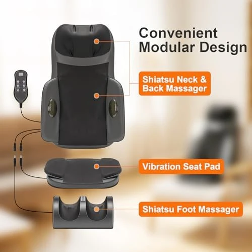 Shiatsu Neck Back Massager with Foot Massager — Massage Chairs, Kalamera